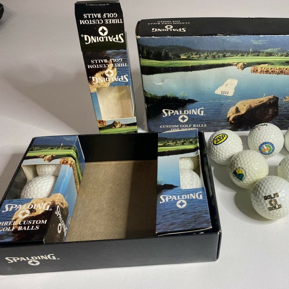 Spalding Golf Balls Custom Golf Balls One Dozen NIB NEW OLD STOCK